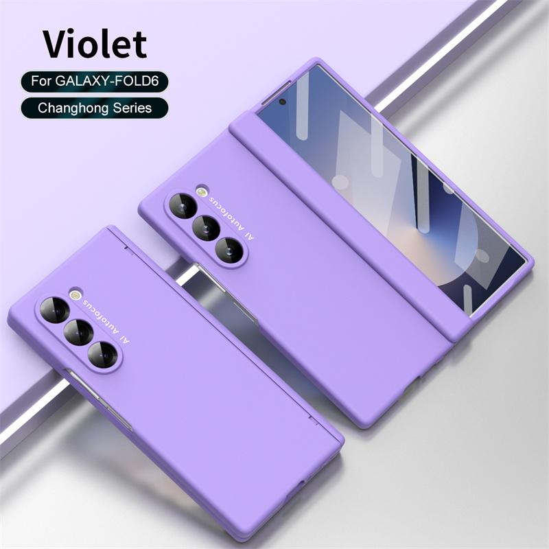 Fashion Fold Edition Hinge Shockproof Phone Case For Samsung Galaxy Z Fold 7 6 5 4 3 5G With Front Screen Protector Glass Cover