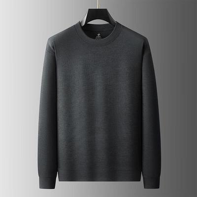Dibinze Herren Übergröße Einfarbiges Rundhals-Sweatshirt