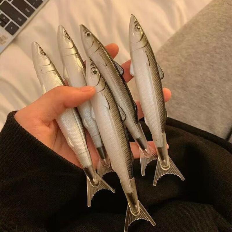 0.5mm Fine Tip Gel Pen Adorable Marine Fish Pattern No Smear Creative Writing Pen for Office School Homework