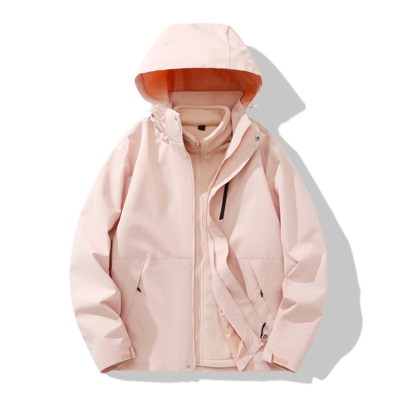 3-In-1 Jacket Women's Removable Outdoor Windproof and Waterproof Jacket
