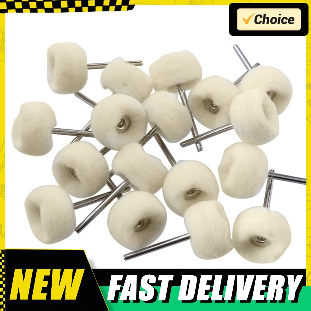 1-20PCS Wool Polishing Abrasive Brush Grinding Buffing Wheel Grinder Felt Grinding Sanding Head Abrasive Buffing Wheel 3mm
