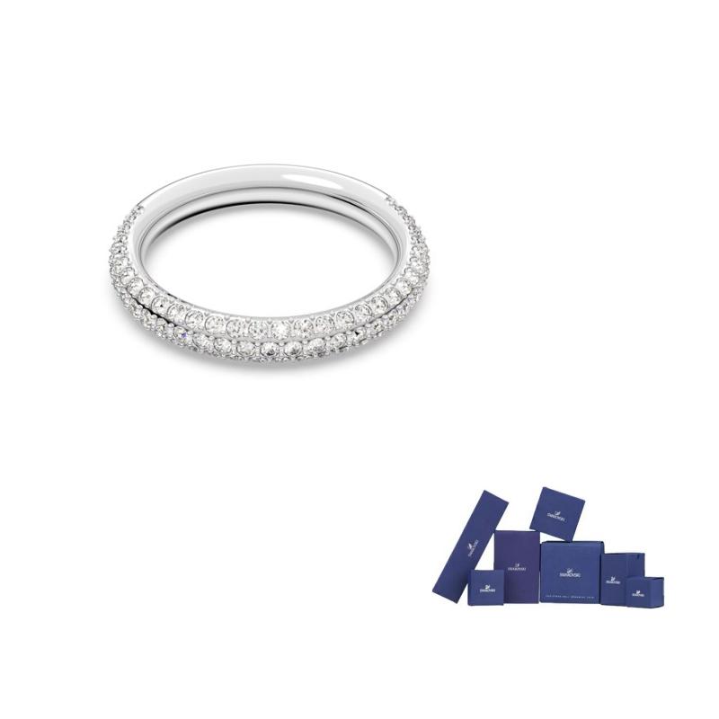 Swarovski Dextera Rhodium plated Rings Womens Silver 60-Original brand box