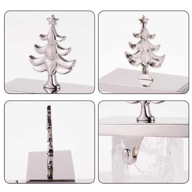 Christmas Stocking Display Hook Elegant Zinc Alloy Hook Unique Hanger with Silver Base for Christmas Stockings