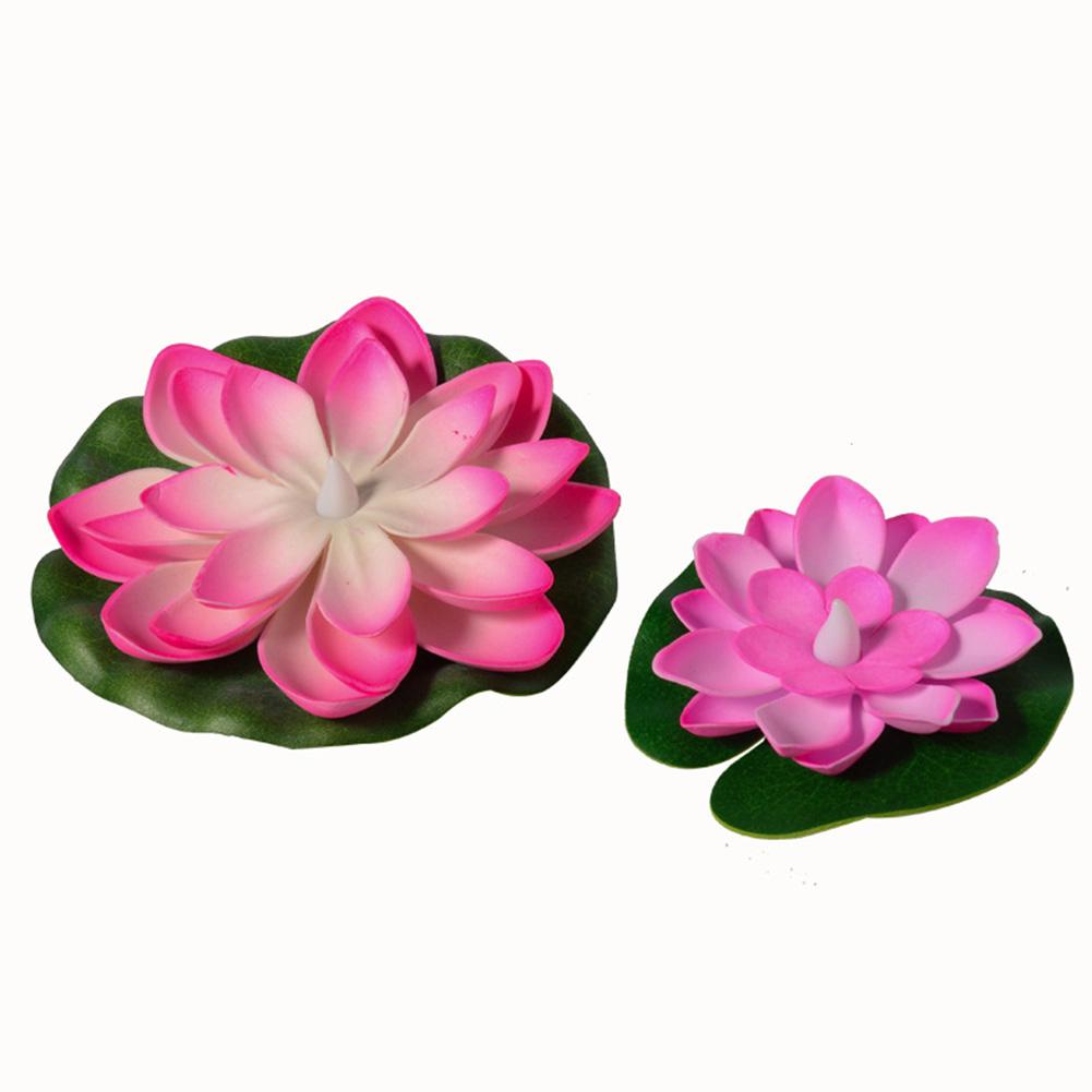 Floating Pool Light Waterproof Lily Pad Flower Candle Funny Lotus Pool Lamp Decorative River Lantern Wedding Festival Decoration