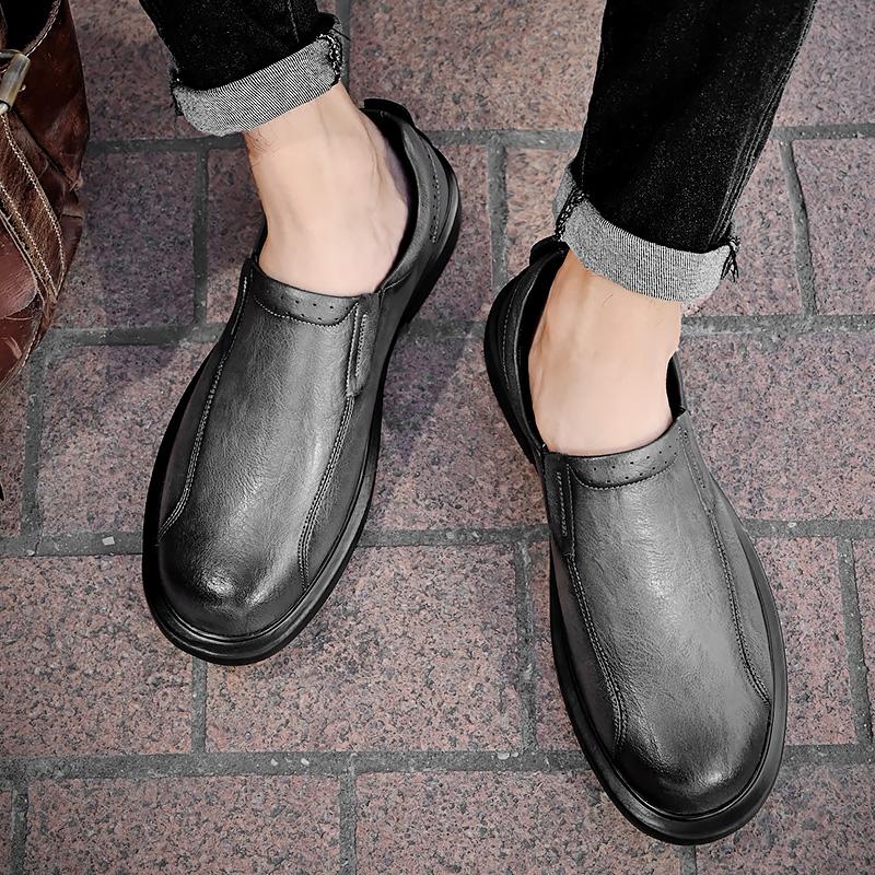 Mens Loafers Handmade Mens Slip On Driving Shoes New Arrival for Men Business Office Shoes 2024 Genuine Leather Male Gents Shoes