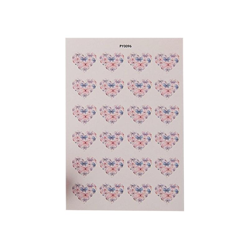 Трансферная бумага с рисунком «Сердце и Бабочка» для глины, Водорастворимая трансферная бумага для изготовления серег и украшений из глины