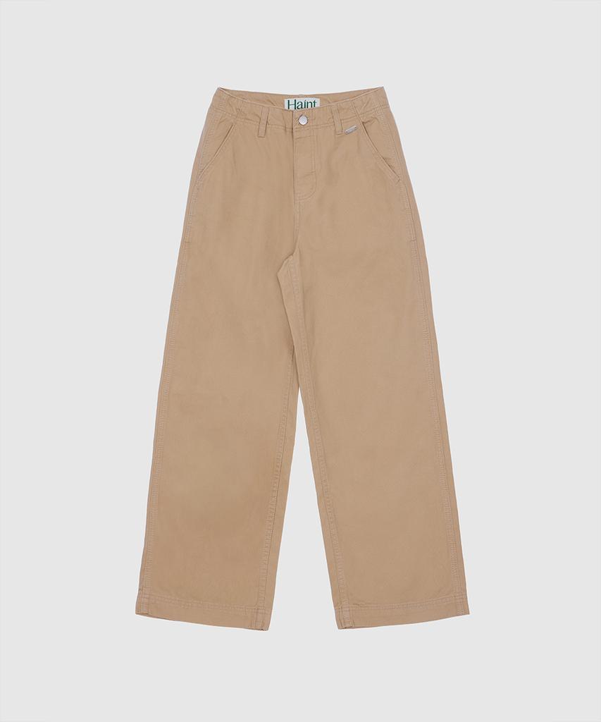 HAINT Standard Straight Easy Fit Cotton Pants 5Col_Beige