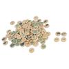 100pcs Mixed Printing Wooden Buttons 2 Holes Round Decorative Wooden Buttons for Sewing Craft