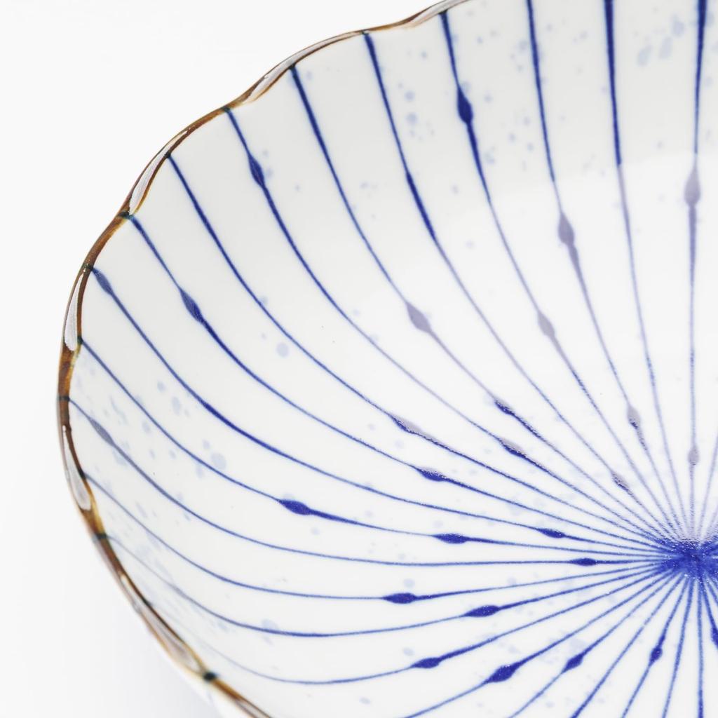 Mino Ware Dinnerware Set of Including a Shallow a Deep and a Approximately 21cm In Microwave and Dishwasher Made In Product Number 564611 "Fukisumi