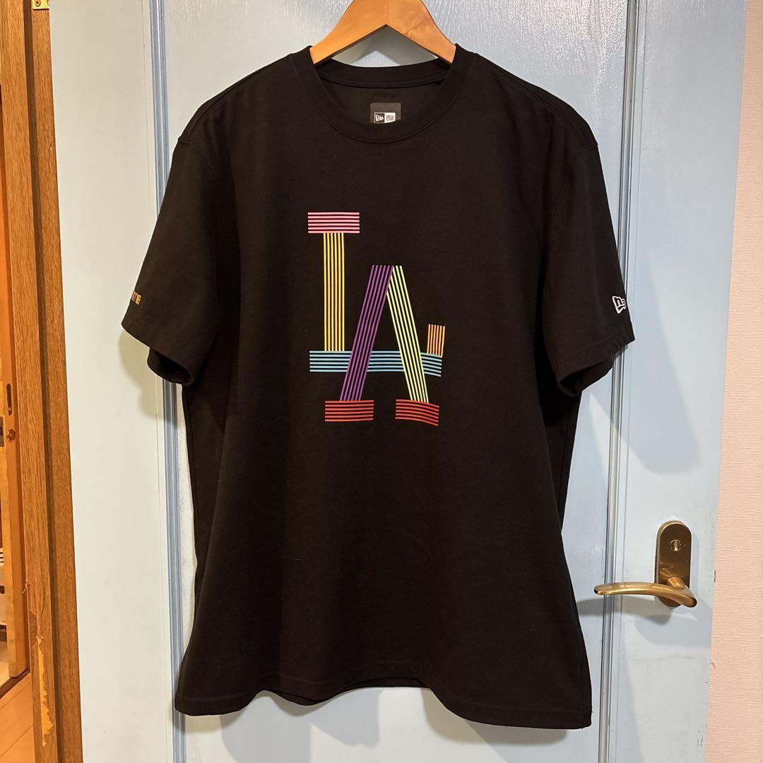 

[USED] NEWERA BTS Collaboration Brand T-Shirt LA Logo Black L Size