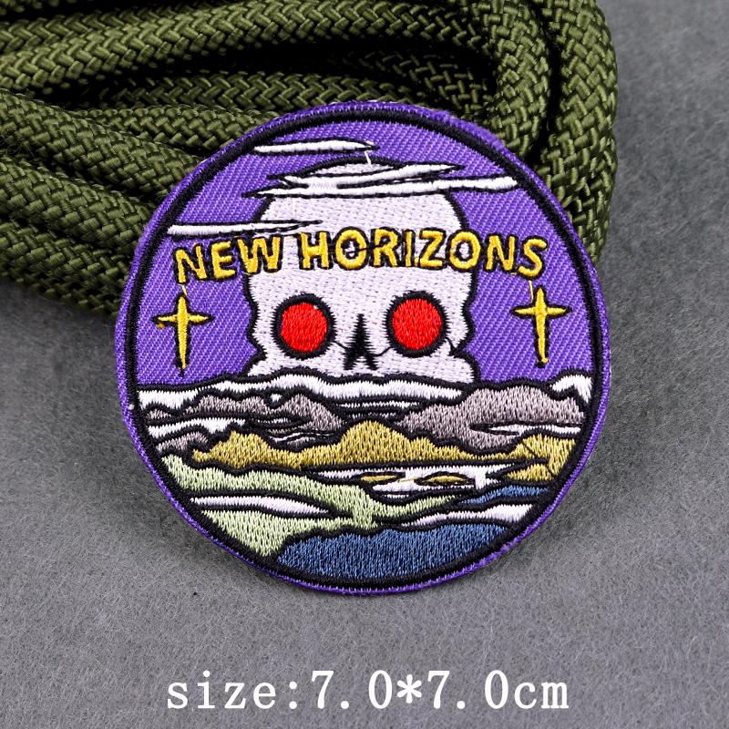Heart Landscape Patch Iron On Patches For Clothing Wilderness Outdoor Embroidery Patches For Clothes Adventure Patch Stickers