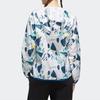 Adidas Neo Printed Pattern Hooded Sports Jacket Daily Casual Outerwear Women White DW7778