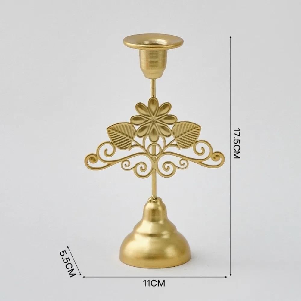 Modern Retro European Style Candlestick Holder Holder Decor Candlelight Dinner Props Iron Ornaments Candle Stand Bedroom