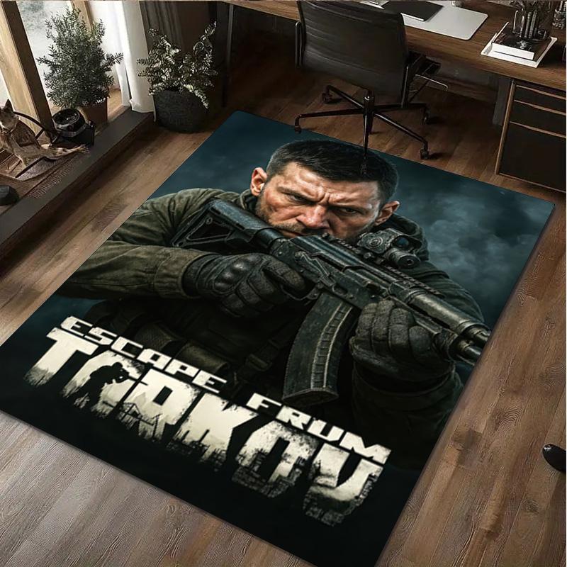 

1Pc Escape From Tarkov Game Print Rug - home decoration Carpet For Living Room Bedroom Flooring Computer Chair Area Rug 40x60cm( 15x23in )