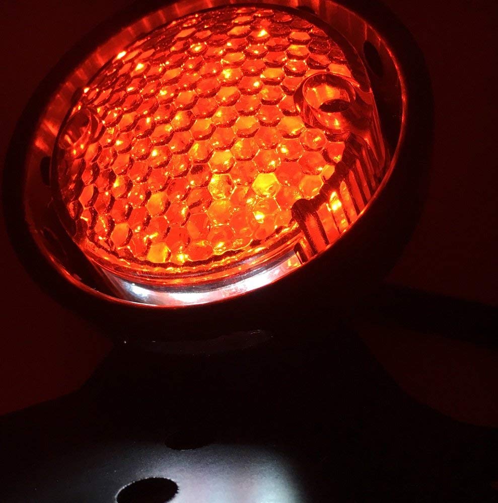 Karun Vintage LED Tail Lamp Light License Plate Light with Stay Red Lens Bike