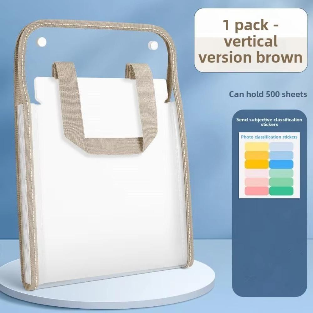 New 13-Pockets Accordion File Folder Flip Design Transparent File Folder Large Capacity Waterproof File Bag For School Office