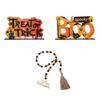 Halloween Tiered Tray Decor Wood Sign Holiday Party Decoration