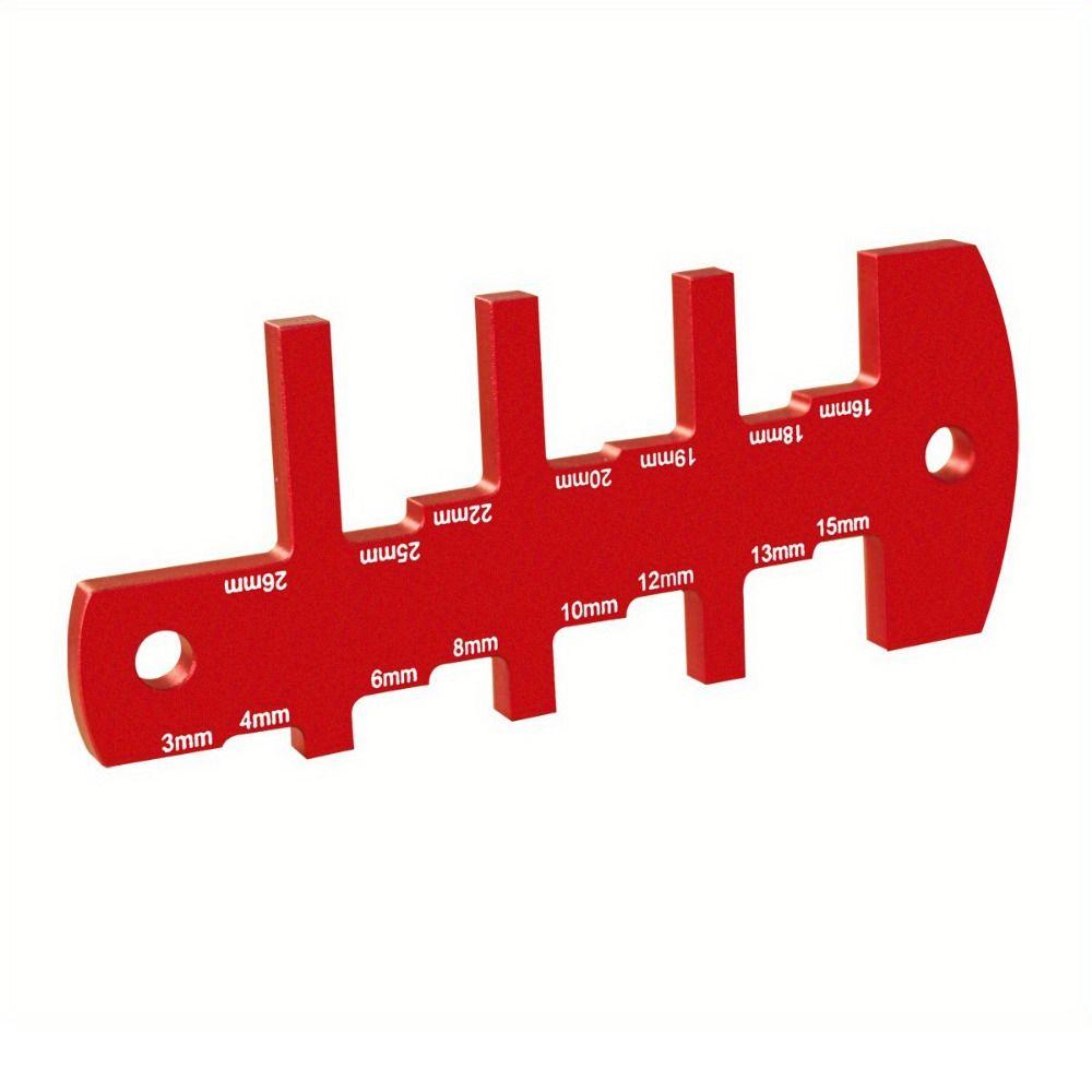 Red Table Saw Height Gauge Aluminum Measuring Tools Router Table Height Gauge Router Table
