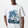 Uniqlo X Mobile Suit Gundam 45th Anniversary Collaboration SS25 Robot Pattern Letter Print Loose Fit Crew Neck Short Sleeve T-Shirt 474437-00