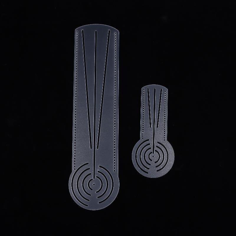 1/2 Stück Multifunktionale Mandala Zeichenschablone Acryl Zeichenlineal Transparenter Kreisförmiger Bogen Gerade Linie Zeichenwerkzeug