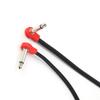 Freleaf Flat Guitar Patch Cables TS Effects Set of Red - Noise-Free, Space-Saving Design, 1/4" Right-Angle Cables, 6-Inch, 4,