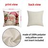1-5PCS Christmas Pillow Cover with Pink Reindeer Santa Snowman and Tree Design Perfect for Living Room Holiday Decor