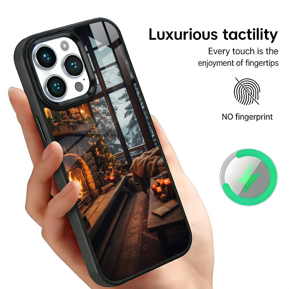 

Christmas Art winter Coffee Phone Case For IPhone17 16 15 14 13 12 11 Plus Pro Max Plus Wireless Charger Cover Funda iPhone15PRO