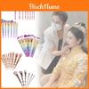 Makeup Brush Set With 10 Colorful Gradient Bristle Tools For Daily Use