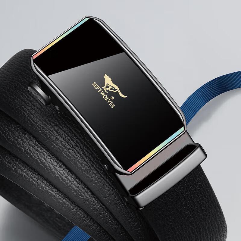 

Septwolves Men s Automatic Buckle Leather Belt Gift Set 120cm -130cm