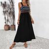 New Women'S Clothing Daily Temperament Elegant Casual Pure Desire Sexy Printed Jumpsuit Long Skirt Light Dress High-End Party Dress