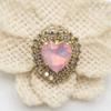 10 Pieces of High-end 21 * 22MM Inlaid Mocha Peach Heart Diamonds, Suitable for Weddings, Bow Decorations, and Invitation Letter