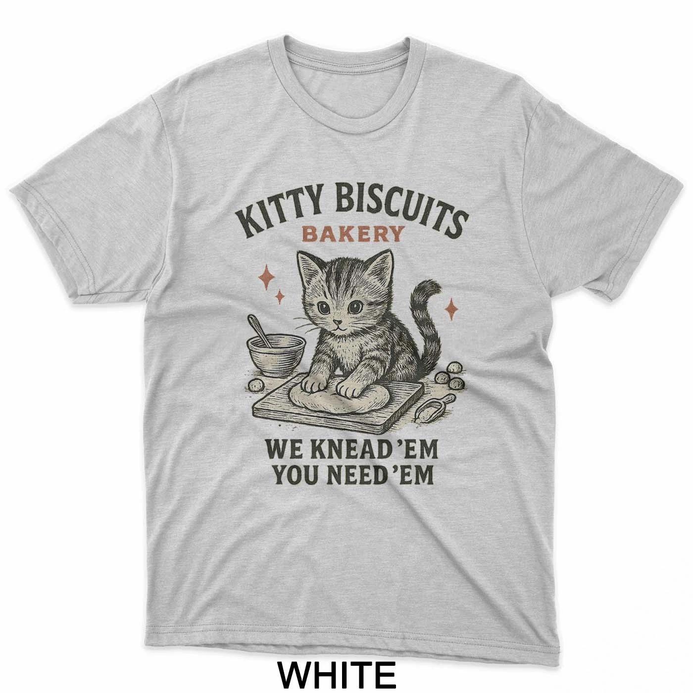 Kitty Biscuits Bakery We Knead Em You Need Em T-Shirt L