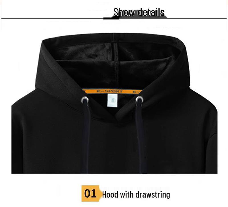 New Men's Luxury Hooded Sweatshirt - Heavyweight Korean Style for Autumn/Winter, High Quality & Stylish, Thickened Craftsmanship