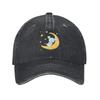 A Cute Cartoon Mouse On The Moon Baseball Cap for Unisex Women Vintage Trucker Hat Hats
