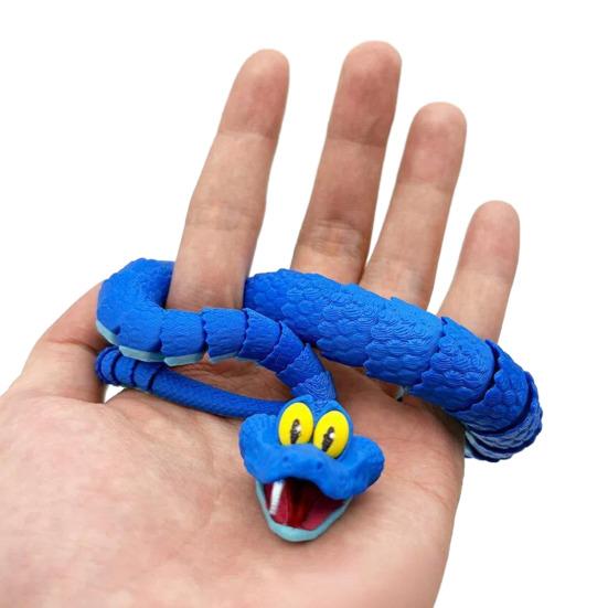 3D Printed Snake Toy Flexible Articulated Snake Model Ornament Collectible Anime Figures Fidget Toy for Kids