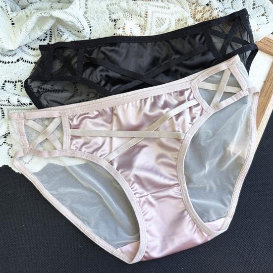 Damen Sexy Transparentes Netz-Unterwäsche Nahtlose Niedrig geschnittene Durchsichtige Slips Weiche Dehnbare Atmungsaktive Slips