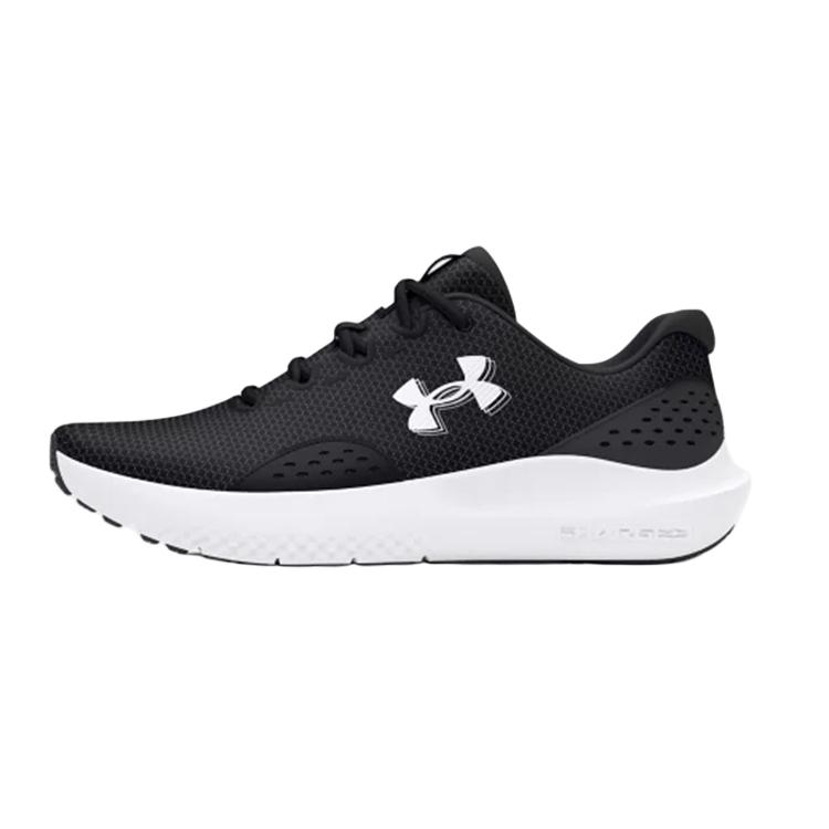 Under Armour Surge 4 Black White Women Sneakers Anthracite 3027007-001