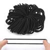 Audiophile Hair Ties, Ring Elastics, Simple Elastic Bands, Discreet and Tangle-Free, Perfect for Hair Arranging, Office, Travel, Approx. 4mm, Black,