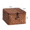 Woven Sea Vine & Bamboo Rectangle Snack Storage Basket