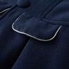 LittleSpring Kids' Girls' Chesterfield Coat, Cold Weather Jacket, Long Slim Fit Thick Cashmere Coat, Melton Trench Coat, Navy Blue, Size 100