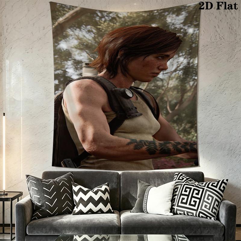 ellie williams game Wall Tapestry Aesthetic Wall Hanging Printed Fabric Blanket Decorative Tapestries for Bedroom Living Room Home Decor