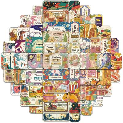 50 Dream Ticket Cartoon Stickers - Personalized Decals for DIY Phone Cases, Notebooks, and Water Bottles