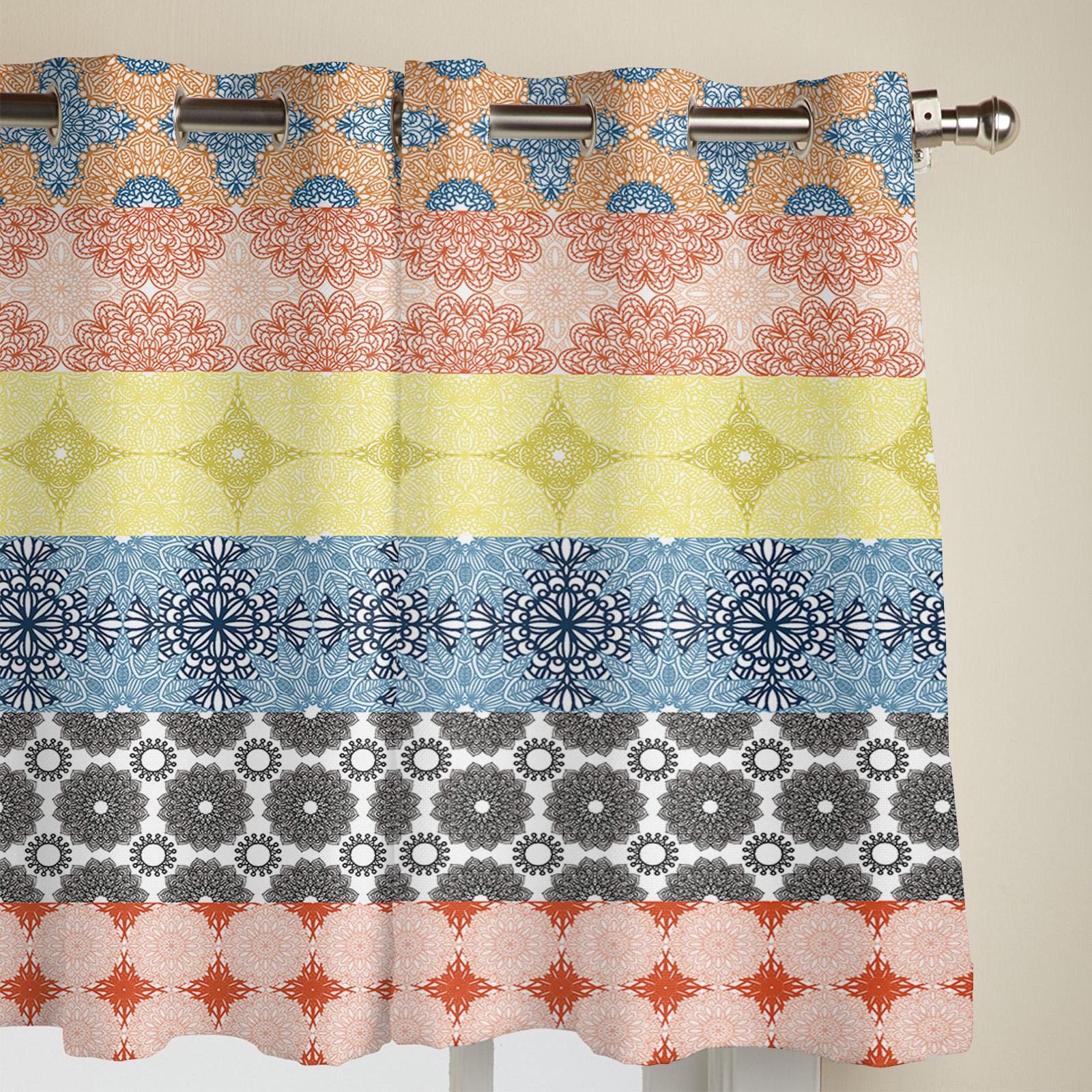 Роскошные оконные занавески в богемном этническом стиле для гостиной — фото 3