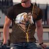 Sommer Pferde Tiere 3D Druck T-Shirts Herren Damen Rundhals Kurzarm T-Shirt Harajuku Oberteile T-Shirts Herren Streetwear Kleidung