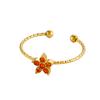 CARLIDANA New Fashionable Stainless Steel Ring High-End Daisy Colorful Zircon Flower Opening Adjustable Ring for Women Jewelry