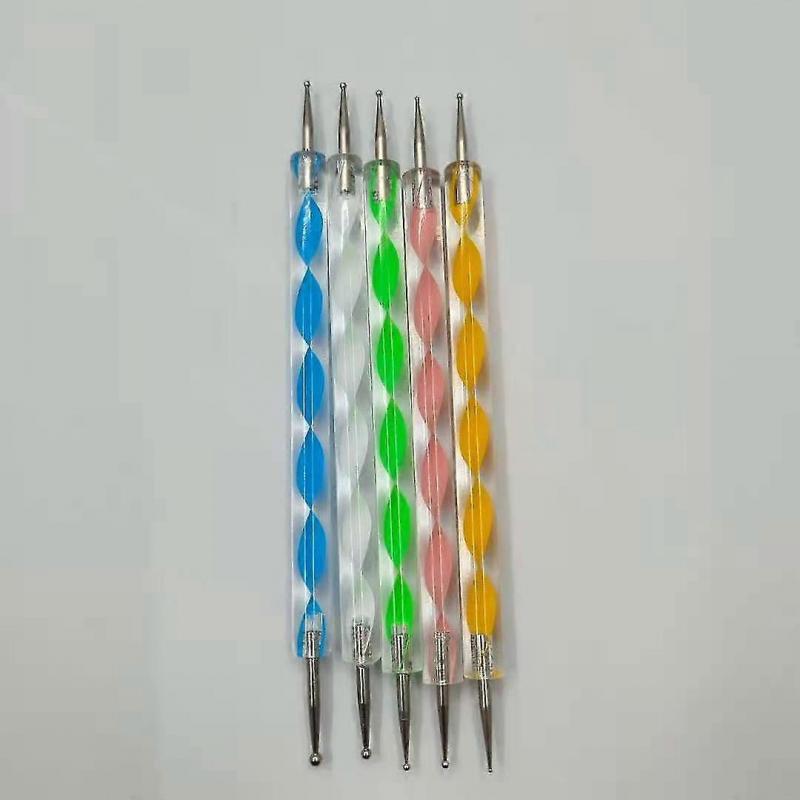 5-piece dotting pen set for nail art, tools with metal ball at the end for manicure