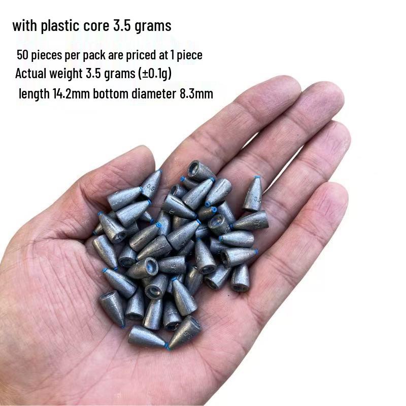 25-Piece Texas Rig Bullet Sinker Set: Carbon Steel Alloy with Plastic Core