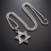 Six-pointed Star Hip-hop Necklace Boys Pendant Trendy Pendant Trendy Brand Versatile Sweater Chain