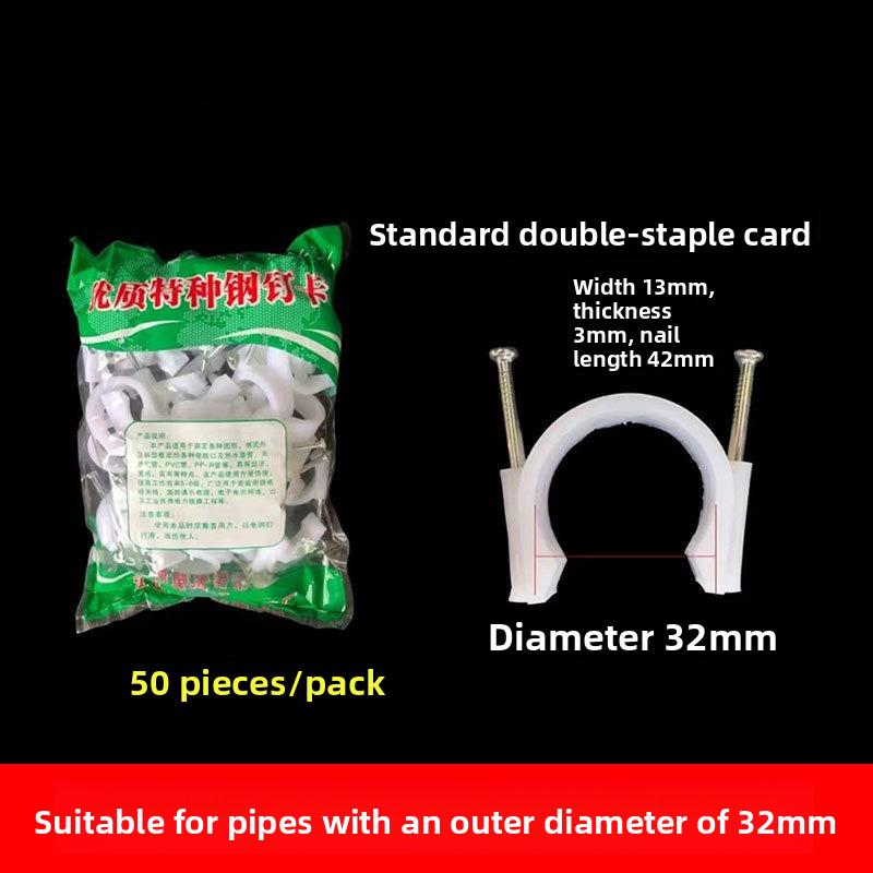 50pcs Cable Clips 4/6/8/10/12/14/16/20mm Wire Clips Nail In Clips Tacks Coaxial Nail Clamps Nails for Cords
