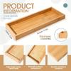 1pcs/2pcs/3Pcs Bamboo Serving Tray Bathroom Organizer Decorative Multi Use Bathroom Counter Tray with Edges Bamboo Vanity